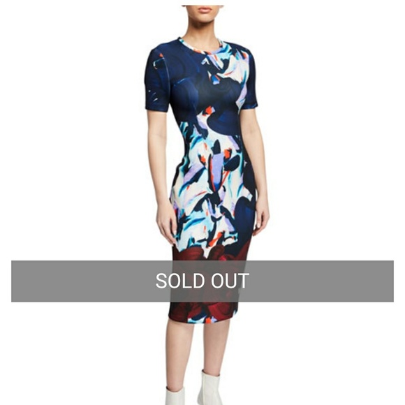 Yigal Azrouel Printed Scuba Dress Sold Out - Picture 1 of 8